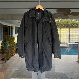 G-Star Raw Men's Long Line Utility Jacket in Black Size Small